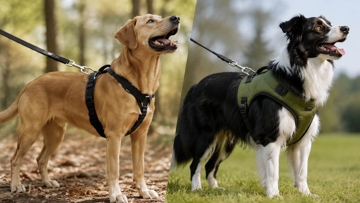 H-shaped dog harness vs vest harness comparison for everyday walking comfort
