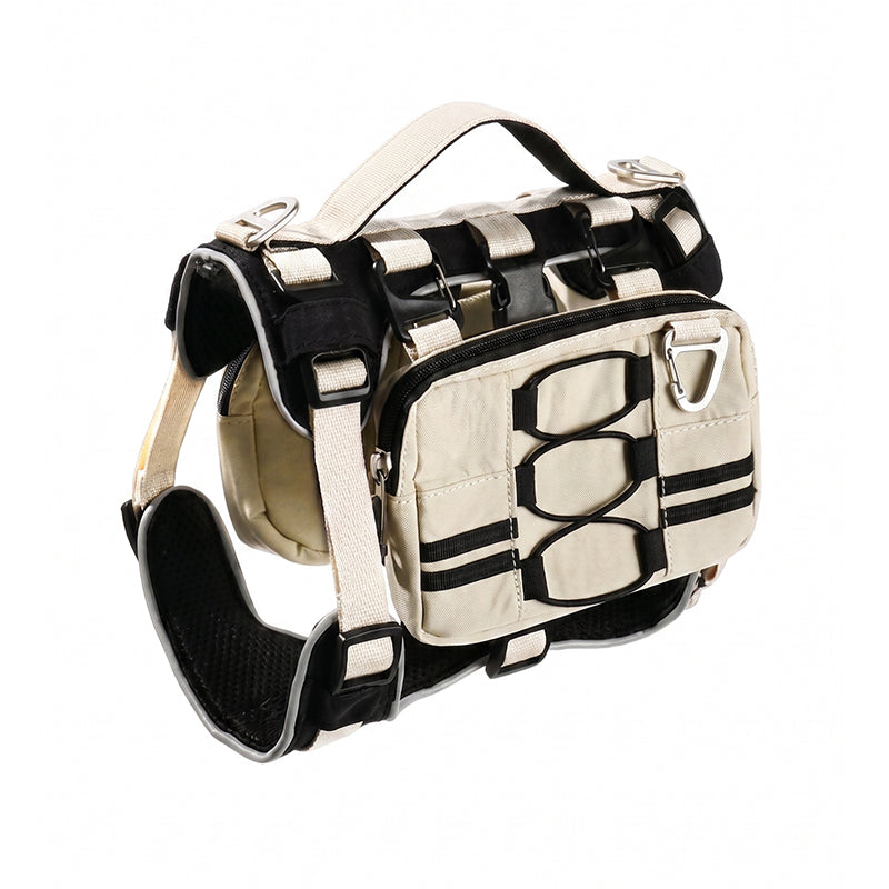 Tactical Dog Harness with Detachable Utility Pack | Reflective No-Pull Outdoor Harness
