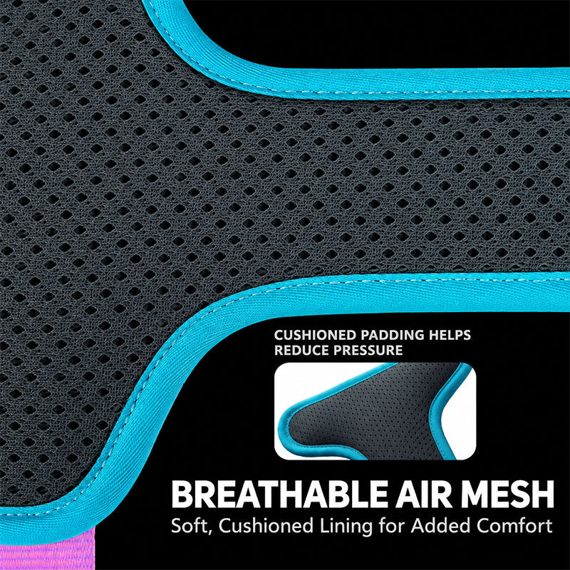 Close-up of the breathable 3D air mesh lining and cushioned padding inside the dog harness